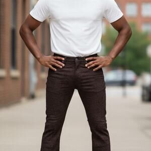 ARMOR JEANS LACE LAYERS STACKED JEANS  34x36 AJS692-11